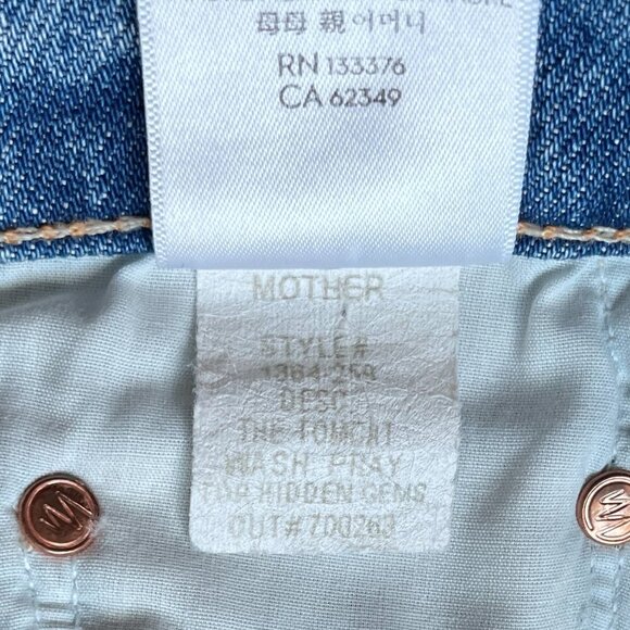 Mother Superior The Tomcat Ankle Jeans Size 25 Button Fly Pray for Hidden Gems - Picture 5 of 10